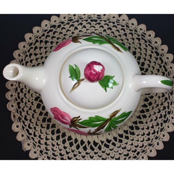 Vintage Silverite Musical Teapot Pink Floral Plays "Tea For Two" Thorens 18 Note - Picture 3 of 12